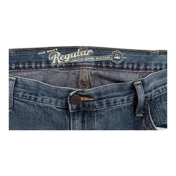 OLD NAVY Mens Size 42 Regular Fit Straight Leg Denim Blue Jeans 29.5" Inseam - Picture 6 of 6